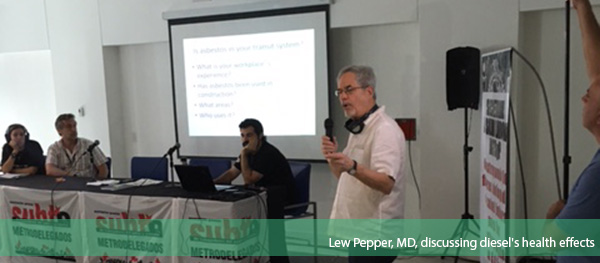 Lew Pepper, MD, discussing diesel's health effects